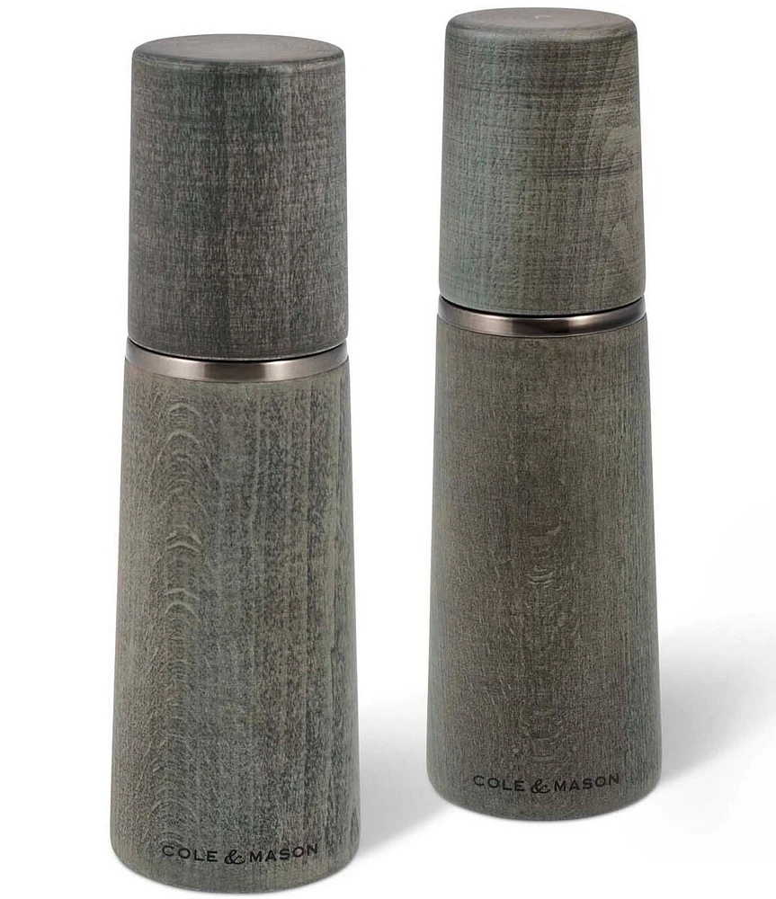 Cole & Mason Marlow Acacia Electronic Salt & Pepper Mill Gift Set, 7#double;
