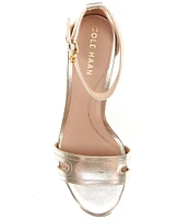 Cole Haan Adelaine Metallic Leather Ankle Strap Dress Sandals