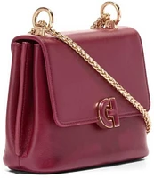 Cole Haan Black Cherry Mini Leather Satchel Bag