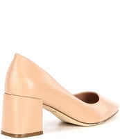 Cole Haan Cassandra Leather Block Heel Pumps