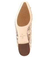 Cole Haan Chlea Snake Print Leather Ballet Bow Flats