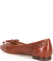 Cole Haan Chlea Woven Leather Ballet Bow Flats