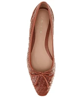 Cole Haan Chlea Woven Leather Ballet Bow Flats