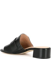 Cole Haan Crosby Leather Buckle Detail Slide Sandals