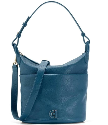 Cole Haan Essential Luxe Pebble Leather Soft Bucket Bag