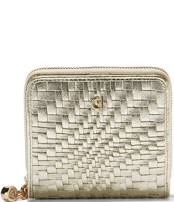 Cole Haan Essential Woven Metallic Zip Wallet