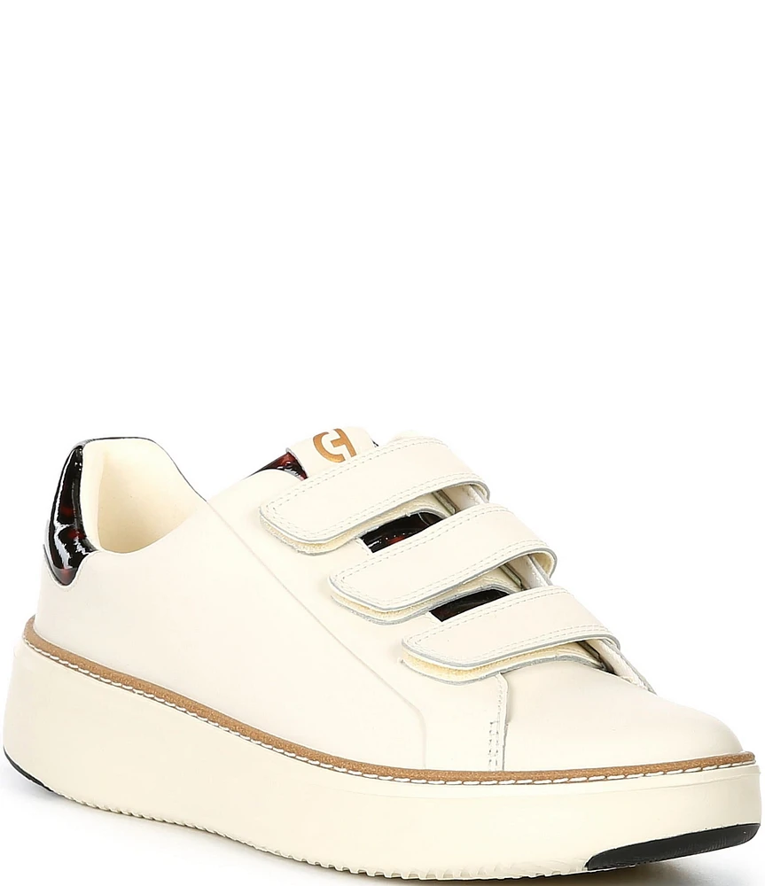 Cole Haan GrandPro Topspin Leather Tortoise Triple Strap Sneakers