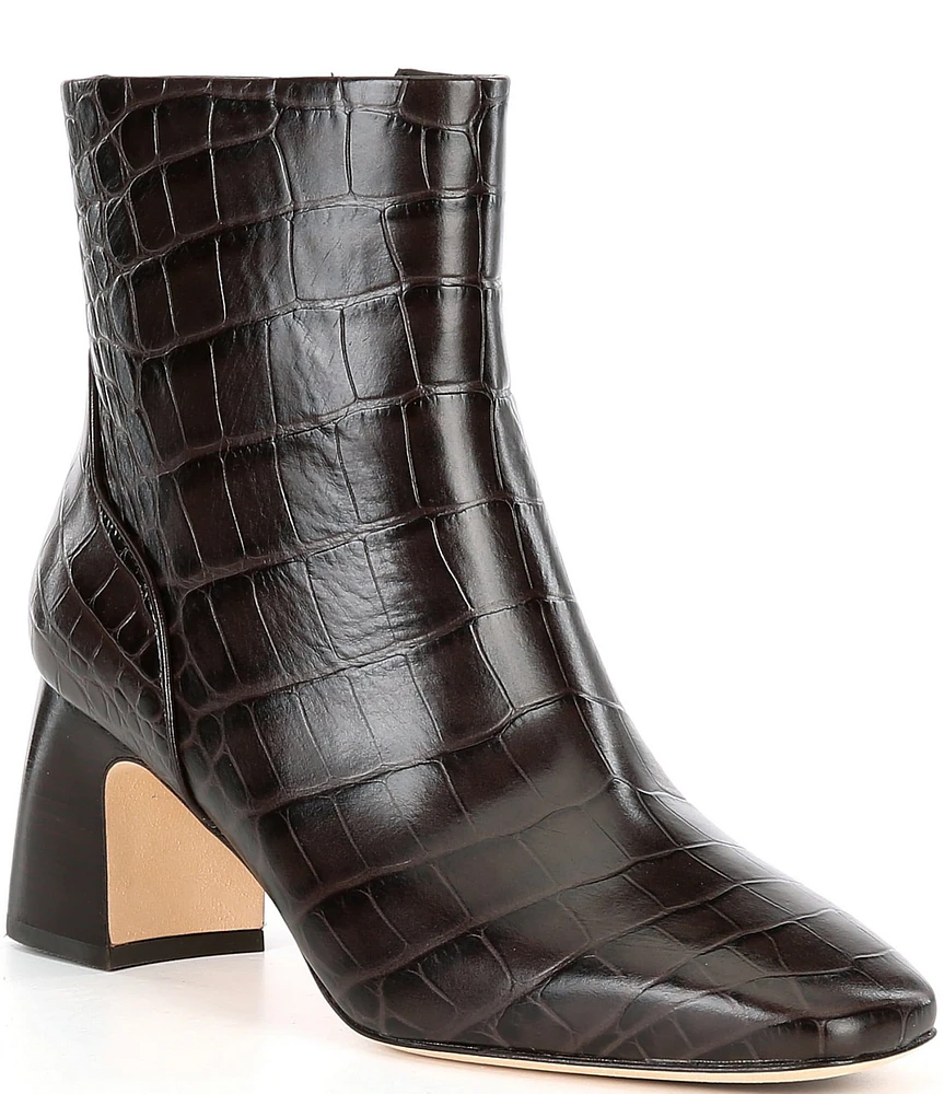 Cole Haan Guiliana Crocodile Embossed Leather Booties