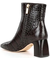 Cole Haan Guiliana Crocodile Embossed Leather Booties