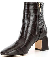 Cole Haan Guiliana Crocodile Embossed Leather Booties