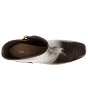 Cole Haan Guiliana Crocodile Embossed Leather Booties