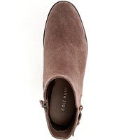 Cole Haan Hampshire Suede Buckle Booties