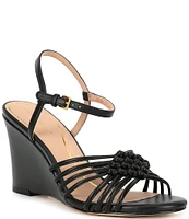 Cole Haan Jitney Leather Knot Wedge Sandals