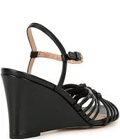 Cole Haan Jitney Leather Knot Wedge Sandals