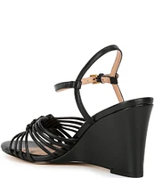 Cole Haan Jitney Leather Knot Wedge Sandals