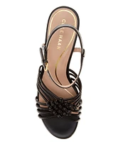 Cole Haan Jitney Leather Knot Wedge Sandals