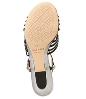 Cole Haan Jitney Leather Knot Wedge Sandals