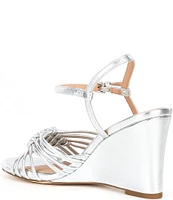 Cole Haan Jitney Metallic Leather Knot Wedge Sandals