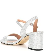 Cole Haan Josie Glitter Fabric Block Heel Dress Sandals