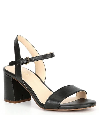 Cole Haan Josie Leather Block Heel Dress Sandals