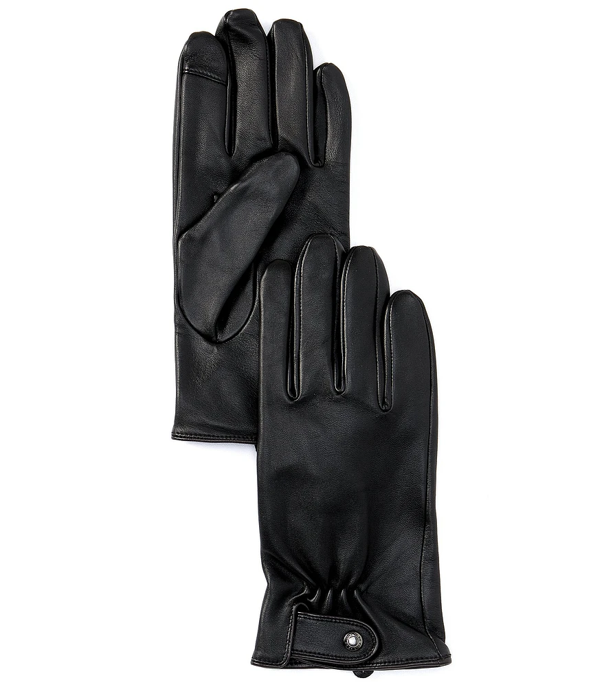 Cole Haan Leather Vent Belt Gloves