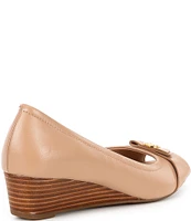 Cole Haan Malta Leather Peep Toe Pumps