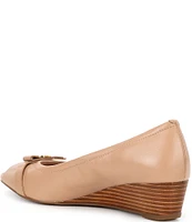 Cole Haan Malta Leather Peep Toe Pumps