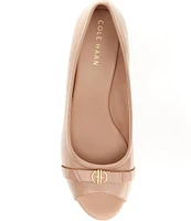 Cole Haan Malta Leather Peep Toe Pumps