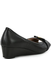 Cole Haan Malta Leather Peep Toe Pumps