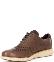 Cole Haan Men's 2.ZERØGRAND Leather Laser Cut Wingtip Oxfords