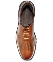 Cole Haan Men's 2.ZERØGRAND Leather Laser Cut Wingtip Oxfords