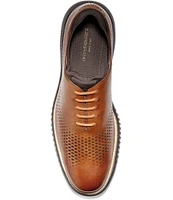 Cole Haan Men's 2.ZERØGRAND Leather Laser Cut Wingtip Oxfords