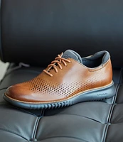 Cole Haan Men's 2.ZERØGRAND Leather Laser Cut Wingtip Oxfords