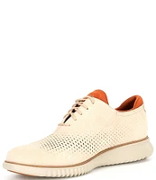 Cole Haan Men's 2.ZERØGRAND Suede Stitchlite™ Laser Cut Oxfords