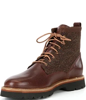 Cole Haan Men's American Plain Toe Waterproof Leather Lace Up Boots