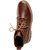 Cole Haan Men's American Plain Toe Waterproof Leather Lace Up Boots