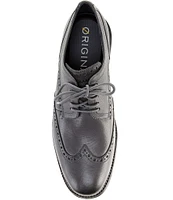 Cole Haan Men's ØriginalGrand Leather Wingtip Saffiano Leather Oxfords