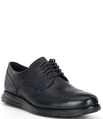 Cole Haan Men's ØriginalGrand Leather Wingtip Saffiano Leather Oxfords