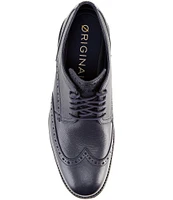 Cole Haan Men's ØriginalGrand Leather Wingtip Saffiano Leather Oxfords