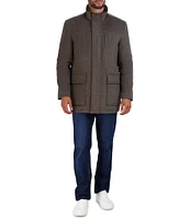 Cole Haan Novelty Wool Car Coat