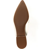 Cole Haan Piper Bow Metallic Leather Mules