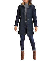 Cole Haan Signature Zip Front Faux Fur Lined Down Puffer Coat