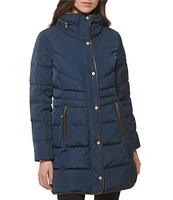 Cole Haan Signature Zip Front Faux Fur Lined Down Puffer Coat