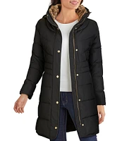 Cole Haan Signature Zip Front Faux Fur Lined Down Puffer Coat