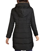 Cole Haan Signature Zip Front Faux Fur Lined Down Puffer Coat