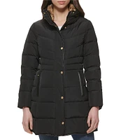 Cole Haan Signature Zip Front Faux Fur Lined Down Puffer Coat