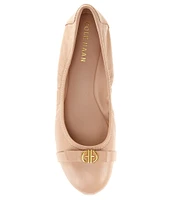 Cole Haan Tova Bow Leather Ballet Flats