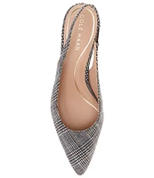 Cole Haan Vandam Plaid Slingback Pumps