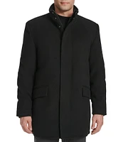 Cole Haan Wool Blend Plush Solid Coat