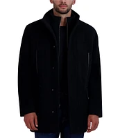 Cole Haan Wool Blend Plush Car Solid Coat